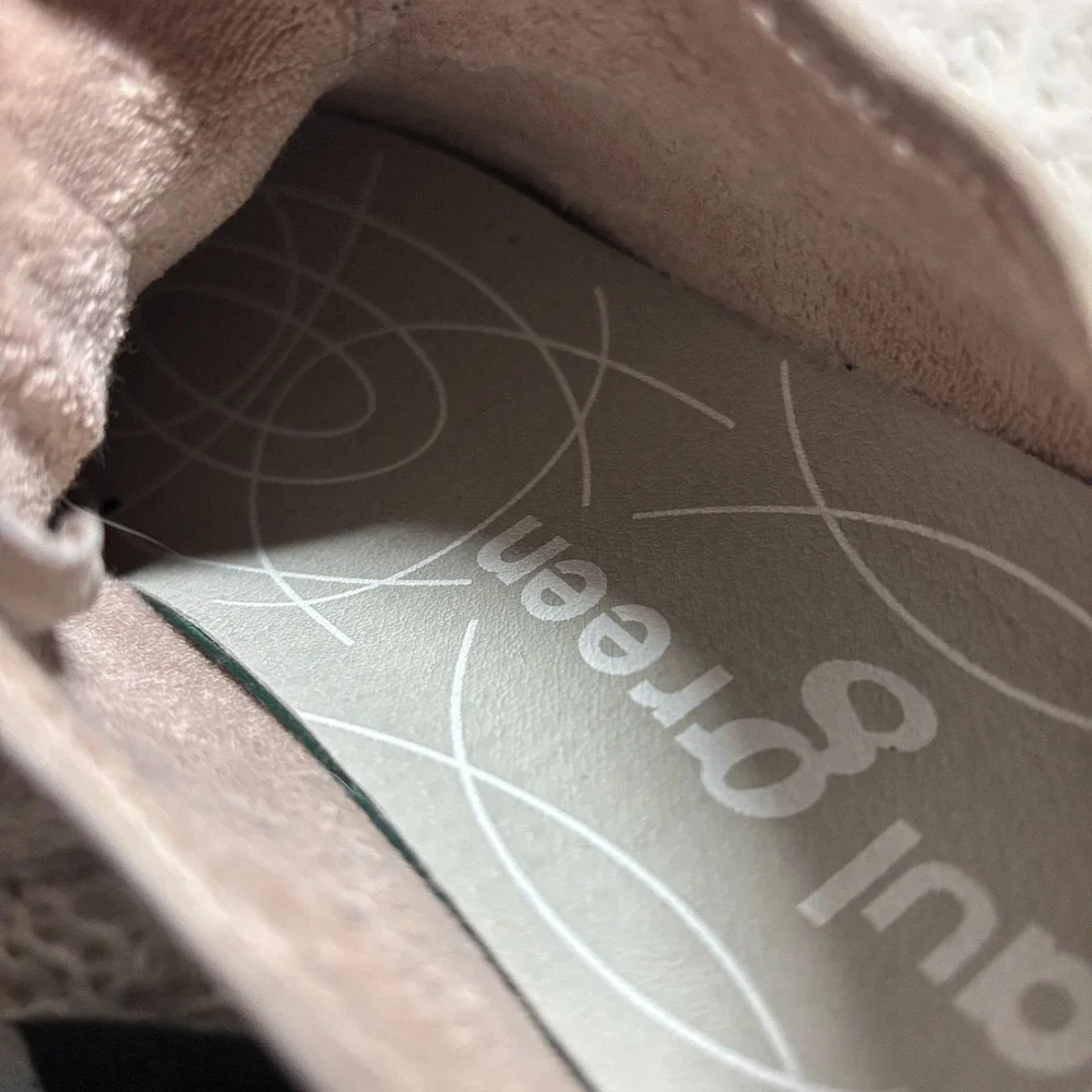 Paul Green $498 Genuine‎ Leather Taupe Shimmer Platform Lace Up Sneakers US 8.5 - Picture 15 of 16